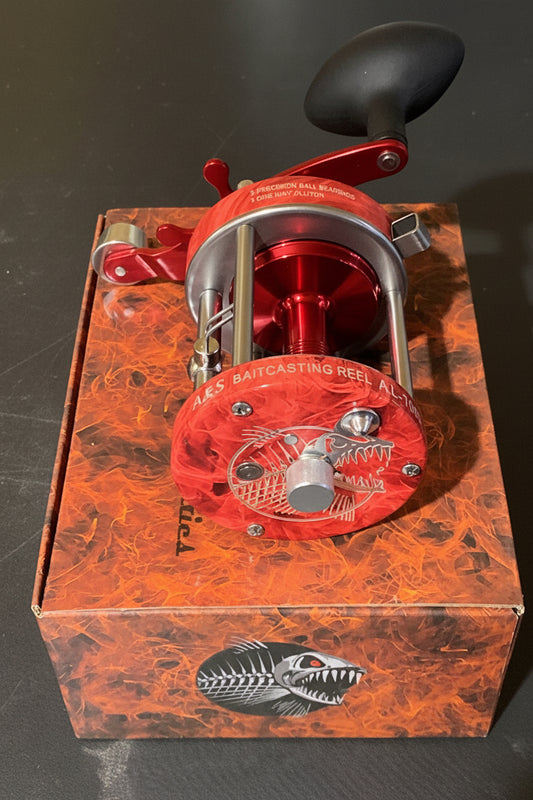 A&S Apocalypse Series Baitcast GLOW Reel Hellfire