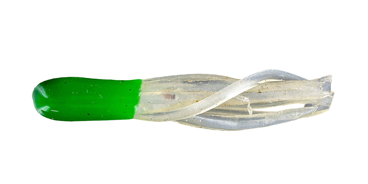 Big Bite 1.5" Crappie Tube Green/Pearl 10 Pack