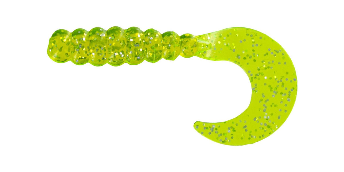 Big Bite Baits 2" Fat Grub Chart/Shine 6 Bags of 10