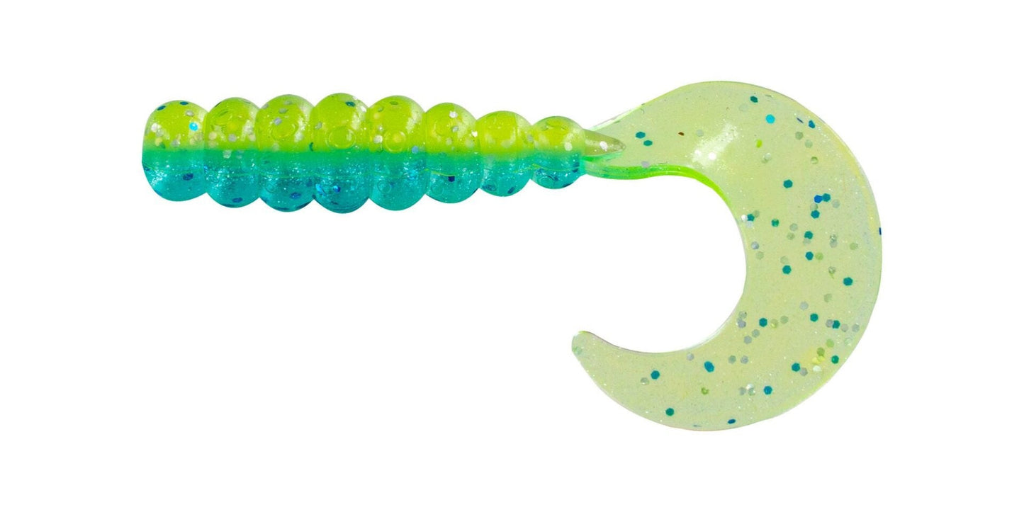 Big Bite Baits 2" Fat Grub Blue Grass 6 Bags of 10