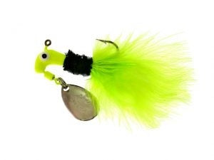 Road Runner Marabou Lures Card of 12 1/8oz 1003 030 Chartresue/Blk/Chartreuse