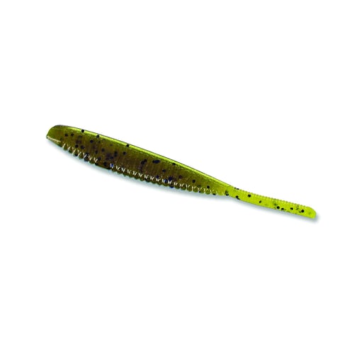 Yamamoto 3.75" Shad Shape Worm Grn Pumpkin/Blk Flake