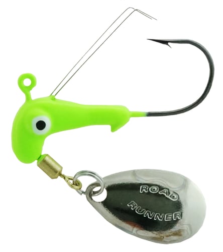 Road Runner Weedless Heads 1/16oz Pack of 2 Chartreuse