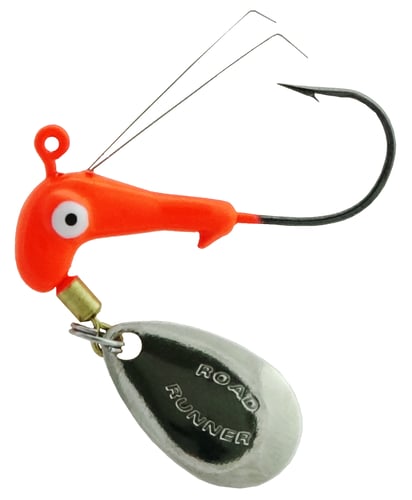 Road Runner Weedless Heads 1/8oz Pack of 2 Fluorescent Red