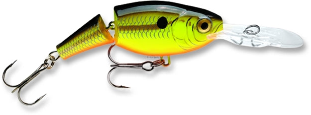 Rapala Jointed Shad Rap Chartreuse Black