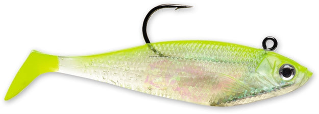Storm 3" WildEye Swim Shad 1/4oz Shiner Chart. Sil