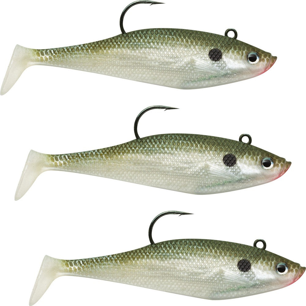 Storm 3" WildEye Swim Shad 1/4oz Shiner Olive