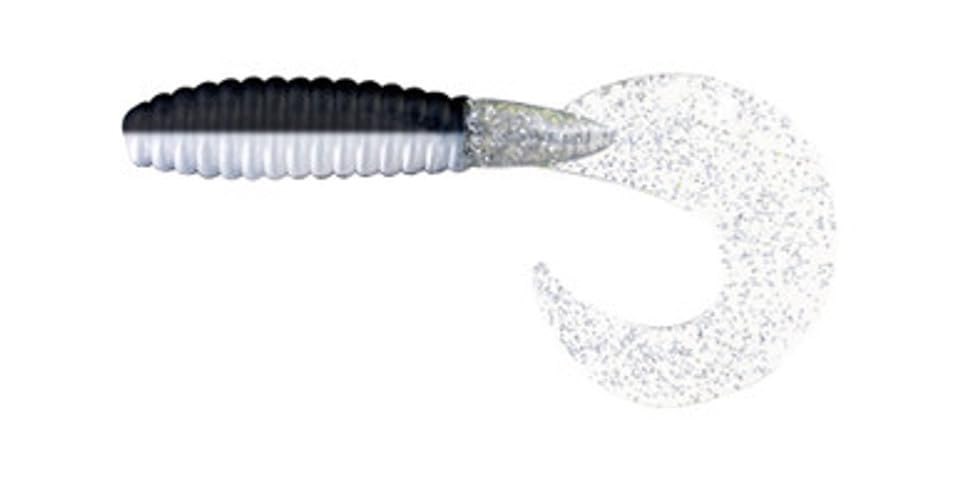 Big Bite 3" Fat Grub Black & Silver 10 Pack