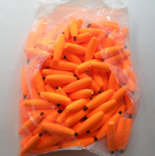 Comal 2 1/2" Cigar Peg Floats 100 Pack Orange