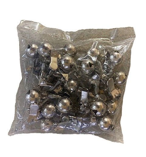 A&S Chrome Single Pole Bells 25 Count Bag