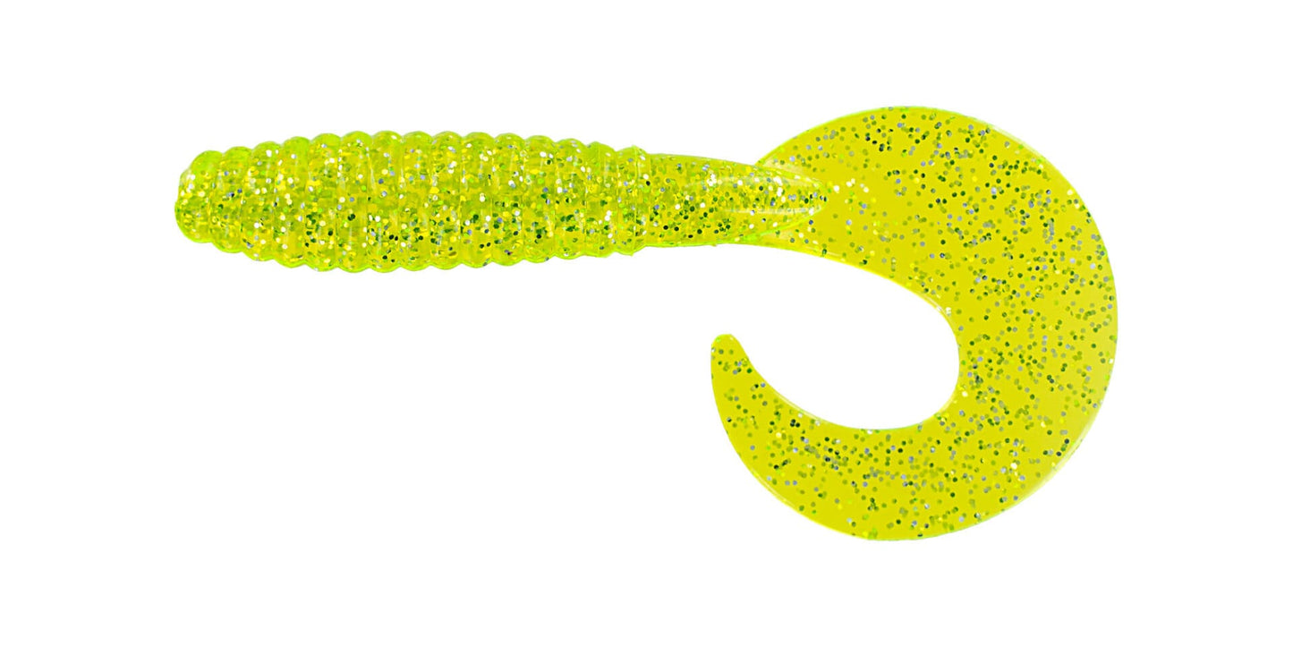 Big Bite 3" Fat Grub Chartreuse Shine 10 Pack