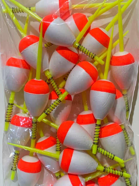 Comal 1.75" Spring Stick Pear Float 25 Pack Assorted Colors PHL175