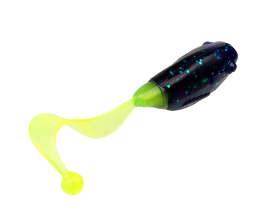 Strike King 1.5" Crappie Cutter Junebug Chartreuse Pack of 15