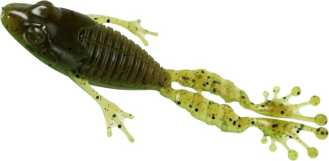 Fishlab Flippin Frog 4 1/4" Green Pumpkin/Laminate Pack of 6
