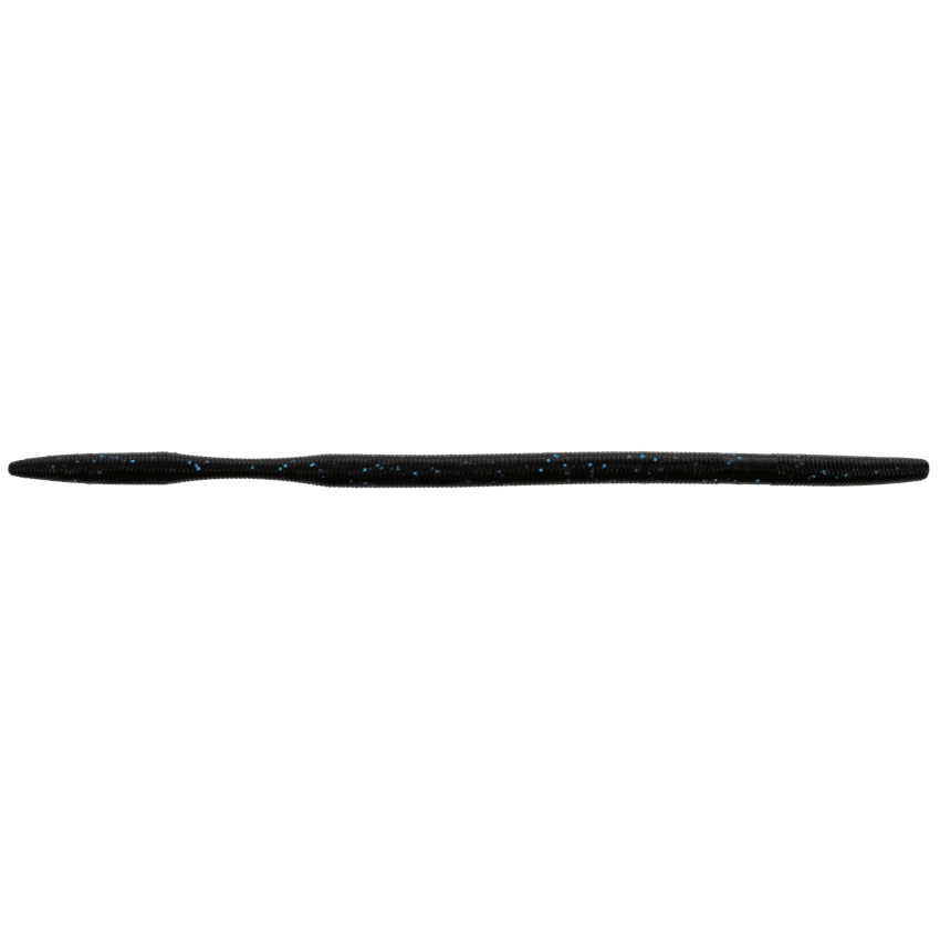 Yamamoto 10" Oki Worm Floater Pack of 6 Blk w/Large Blue Flake