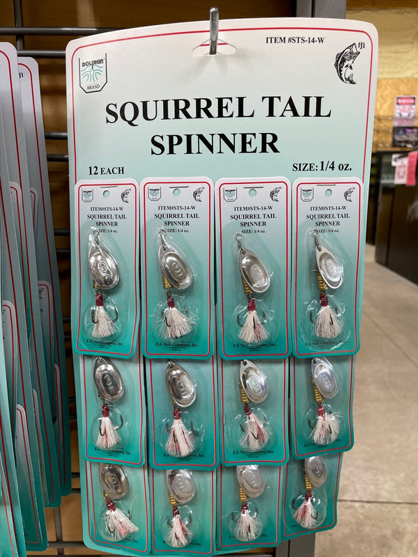FJ Neil Squirrel Tail Spinner Card - 1/4 oz. White