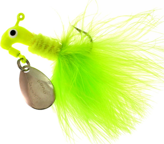 Road Runner Marabou Lures Card of 12 1/32oz 1001 012 Chartreuse