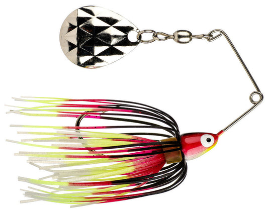 Strike King Mini-King Spinnerbait 1/8oz Blk Chartreuse White Red MK-673