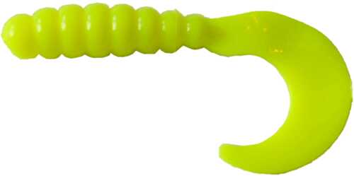 Big Bite Baits 2" Fat Grub Opaque Chartreuse Glow