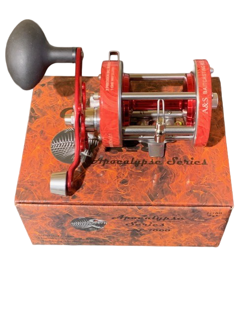 A&S Apocalypse Series AL-7000 Baitcast GLOW Reel Hellfire