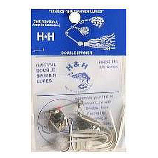 H&H Double Spinner 3/8 White 12 per Card