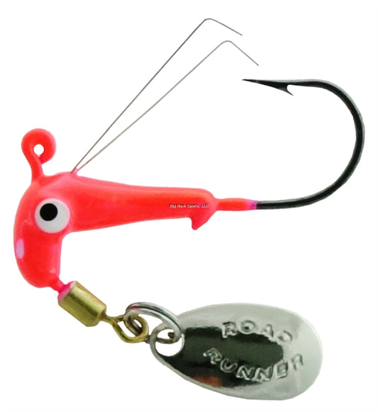 Road Runner Weedless Heads 1/8oz Pack of 2 Fluorescent Red
