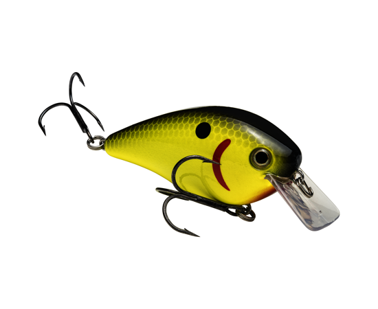 Strike King KVD 2.5 Square Bill Crankbait Black Back Chartreuse