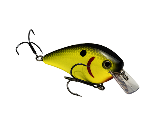 Strike King KVD 2.5 Square Bill Crankbait Black Back Chartreuse