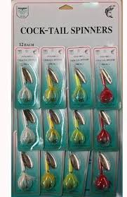 FJ Neil Cocktail Spinner 1/16oz Assorted 12 Count Card 16RT-A