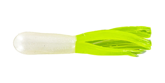 Big Bite 1.5" Crappie Tube Pearl/Chart 10 Pack