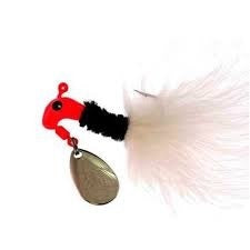 Road Runner Marabou Lures Card of 12 1/8oz 1003 010 Fluorescent Red/Blk/White
