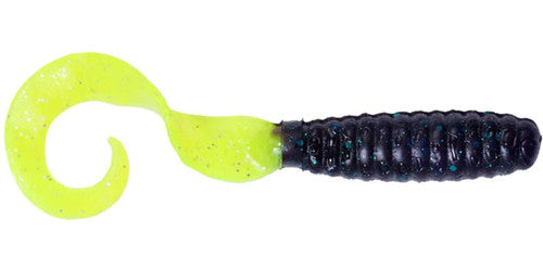 Got-Cha 4" Curltail Grub June Bug/Chartreuse Tail 20 Pack