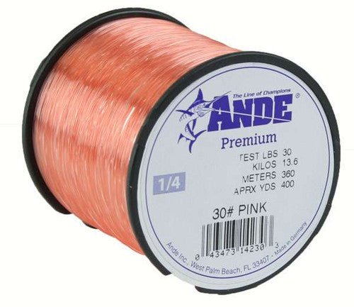 Ande Premium 1/4 Spool 40lb Pink