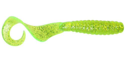 Got-Cha 4" Curltail Grub Chartreuse/SF 20 Pack