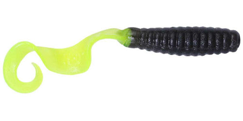 Got-Cha 4" Curltail Grub Clear Flake/Chartreuse Tail 20 Pack