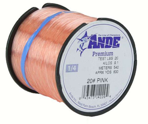 Ande Premium 1/4 Spool 20lb Pink
