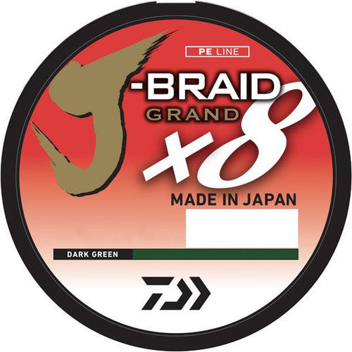 Daiwa J-Braid Grand x8 80lb 300yd Dark Green
