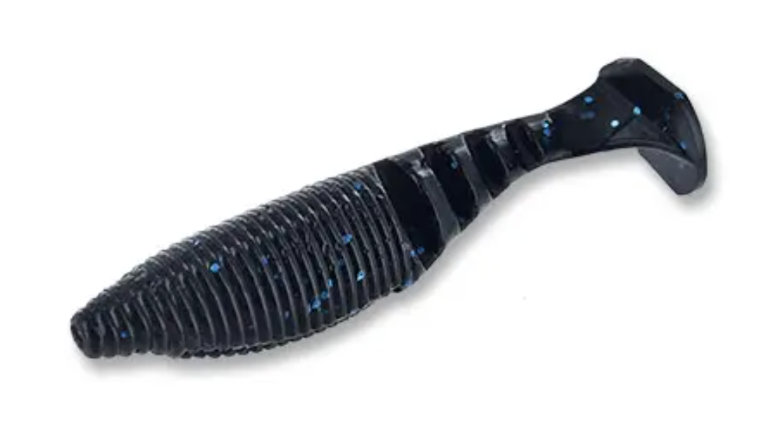Yamamoto 4" Paddletail Zako BLk w/Lg Blue