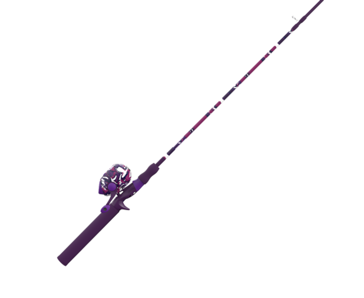 Zebco Splash 6FT 2PC Medium Spincast Combo Purple