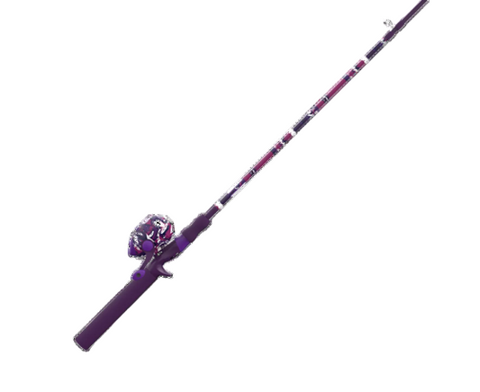 Zebco Splash 6FT 2PC Medium Spincast Combo Purple