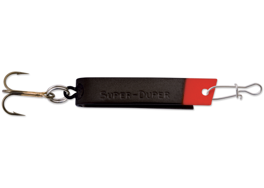 Luhr Jensen Super Duper 1 1/8" Black/Fire Head