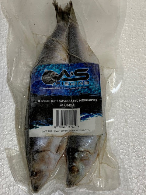 A&S 10"+ Skipjack 2 Pack Vacuum Sealed Zipper Bag / 8 or 15 Count Case with Expedited Shipping