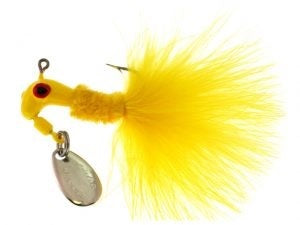 Road Runner Marabou Lures Card of 12 1/32oz 1001 002 Yellow/Yellow