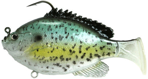 Fishlab 4" Black Crappie Rigged Soft Swimbait