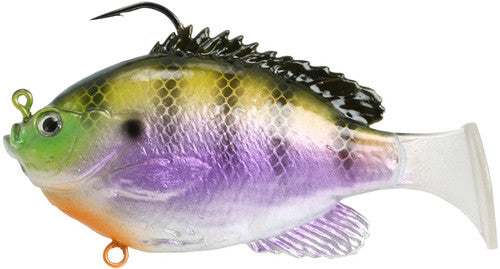 Fishlab 4" Dark Bluegill Rigged Soft Swimbait