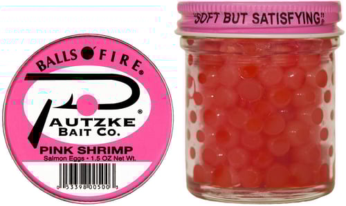 Pautzke Ball O' Fire Salmon Eggs Pink Shrimp