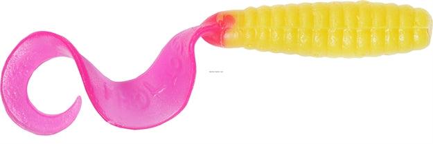 Got-Cha 4" Curltail Grub Yellow/Firetail 20 Pack