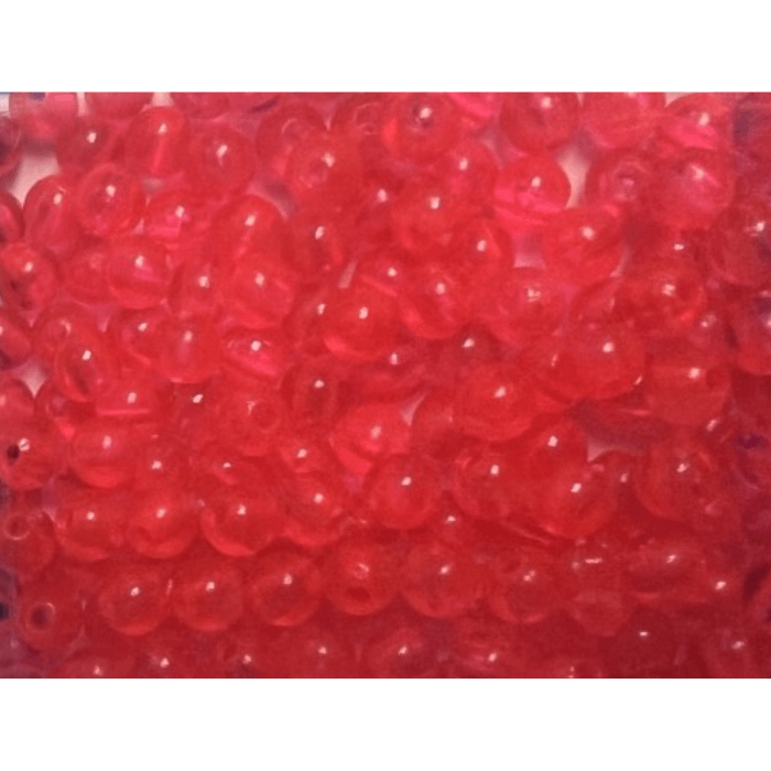 Pucci Beads 6mm Clear Red