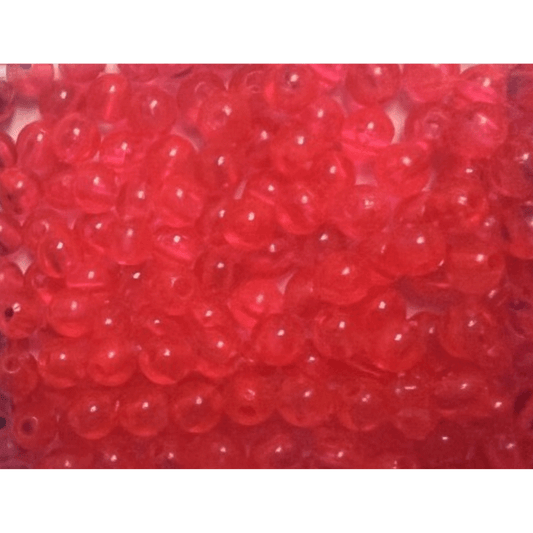 Pucci Beads 6mm Clear Red