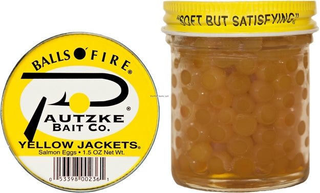 Pautzke Ball O' Fire Salmon Eggs Yellow Jackets